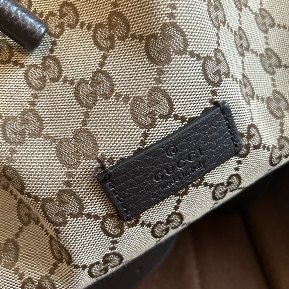 Gucci Brown Monogram Backpack - Picture 7 of 8